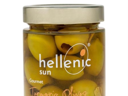 Hellenic Sun Turmeric Olives Pitted & Lemon Verbena 330g on Sale