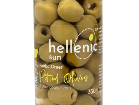 Hellenic Sun Pitted Jumbo Green Olives 330g Online Hot Sale