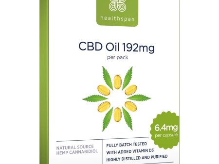 Healthspan CBD Oil Capsules 192mg 30 Capsules Supply