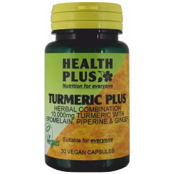 Health Plus Turmeric Plus 30 Vcaps high Curcumin Bromelain Black Pepper. Cheap