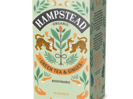 Hampstead Tea Organic Ginger Green Tea 20 bag Hot on Sale