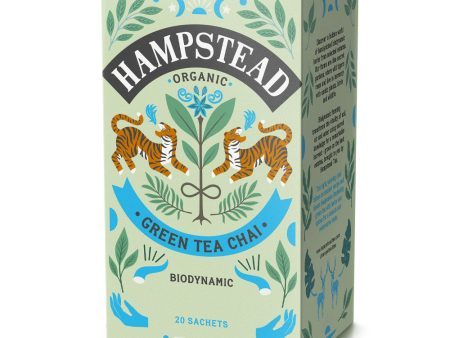 Hampstead Tea Organic Biodynamic Green Chai GreenTea Bags (2g) 40g Online