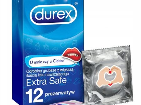 Durex prezerwatywy Extra Safe Emoji 12 szt grubsze nawilżane Online Sale