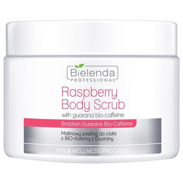 Raspberry Body Scrub malinowy peeling do ciała z bio-kofeiną z guarany 550g For Discount