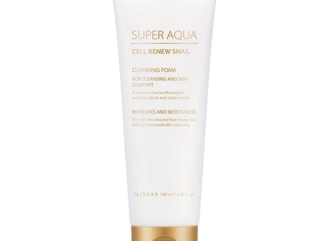 Super Aqua Cell Renew Snail Cleansing Foam pianka myjąca z ekstraktem ze śluzu ślimaka 100ml Discount