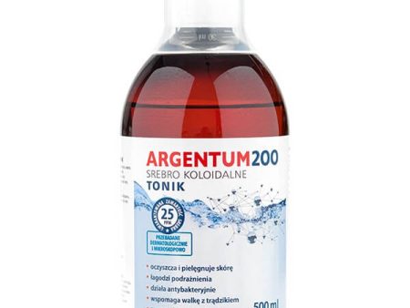 Argentum 200 tonik do twarzy 25PPM Srebro Koloidalne 500ml For Discount