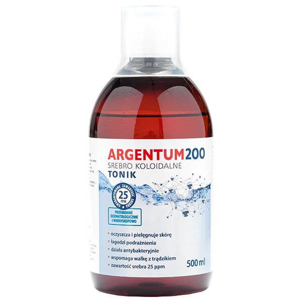 Argentum 200 tonik do twarzy 25PPM Srebro Koloidalne 500ml For Discount