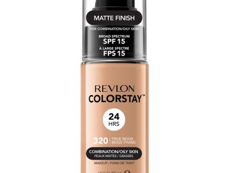 ColorStay™ Makeup for Combination Oily Skin SPF15 podkład do cery mieszanej i tłustej 320 True Beige 30ml Cheap