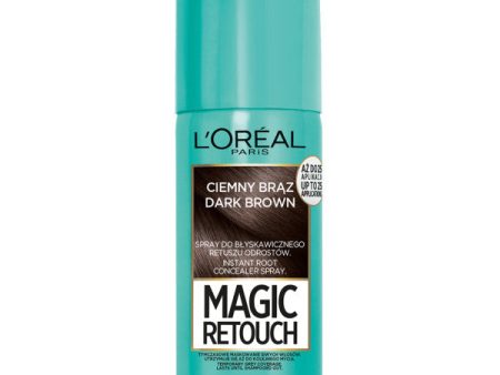 Magic Retouch spray do retuszu odrostów Ciemny Brąz 75ml For Discount