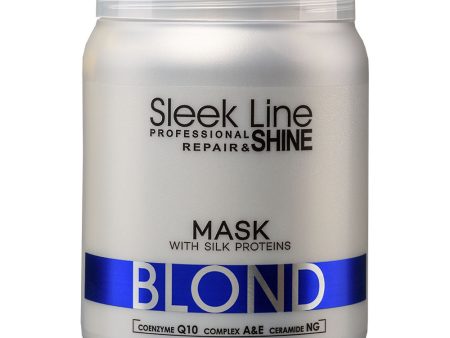 Sleek Line Blond Mask maska z jedwabiem do włosów blond zapewniająca platynowy odcień 1000ml Online