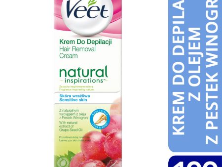 Veet krem do depilacji ciała z olejem z pestek winogron 100ml For Discount