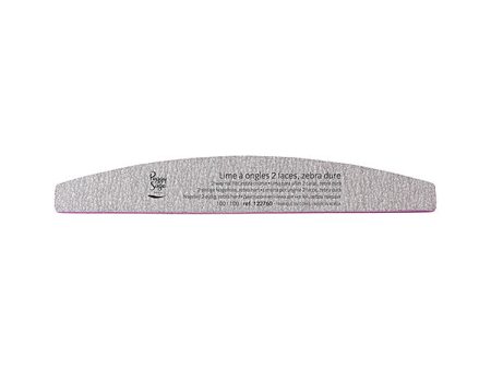 2-Way Nail File Zebra Coarse pilnik do paznokci dwustronny 100 100 półksiężyc zebra 1szt For Sale