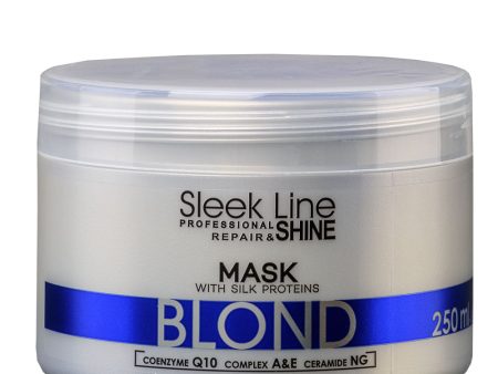 Sleek Line Blond Mask maska z jedwabiem do włosów blond zapewniająca platynowy odcień 250ml on Sale