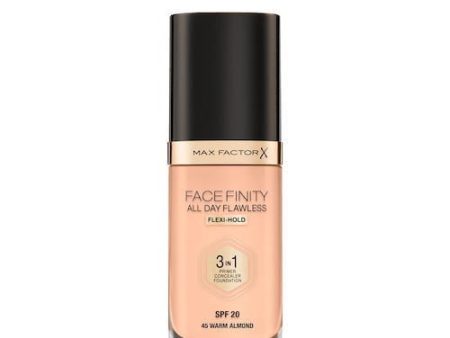 Facefinity All Day Flawless 3 w 1 kryjący podkład w płynie 45 Warm Almond 30ml Online Hot Sale