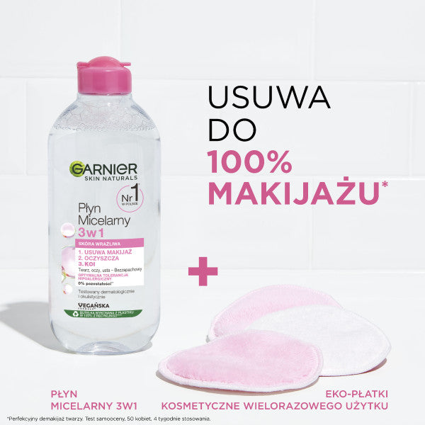 Skin Naturals płyn micelarny 3w1 skóra wrażliwa 400ml Hot on Sale