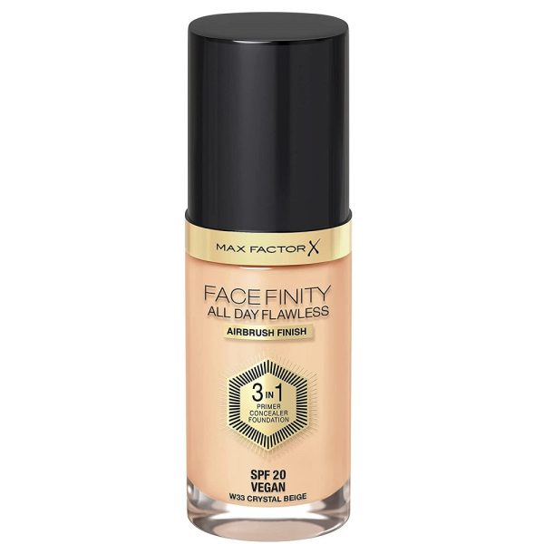 Facefinity All Day Flawless 3 w 1 kryjący podkład w płynie W33 Crystal Beige 30ml For Discount